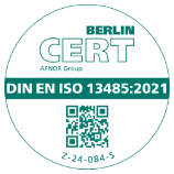 Zertifiziert DIN EN ISO 13485:2021